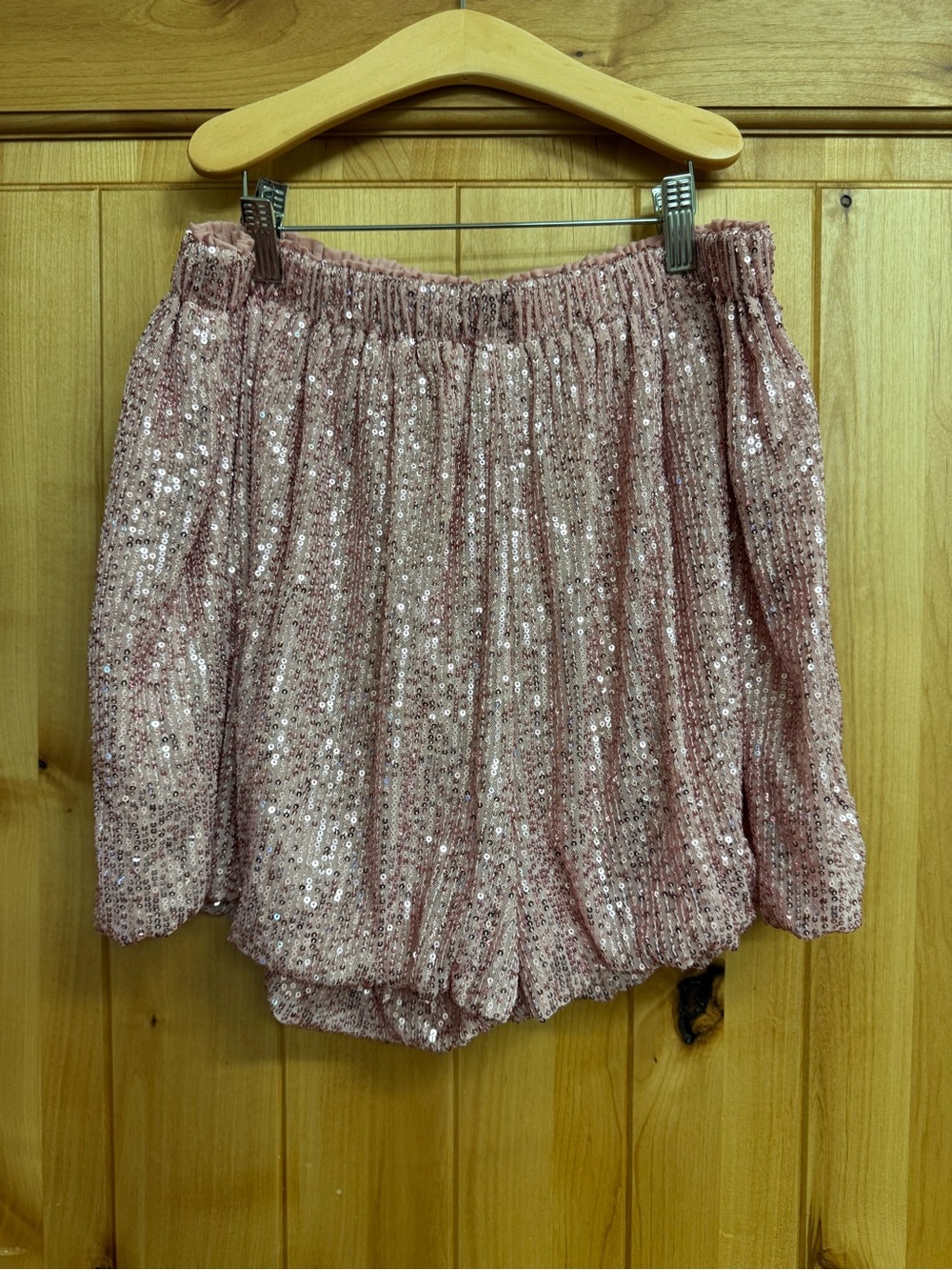 Pink Sequin Bubble Shorts - Picture 3 of 7